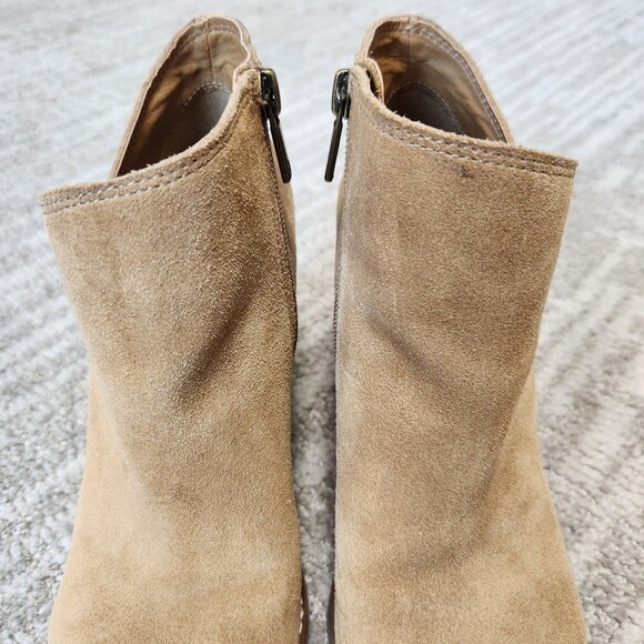 Lucky Brand womens Yakeena brown suede wedge bootie boot size 7.5 - Picture 3 of 11